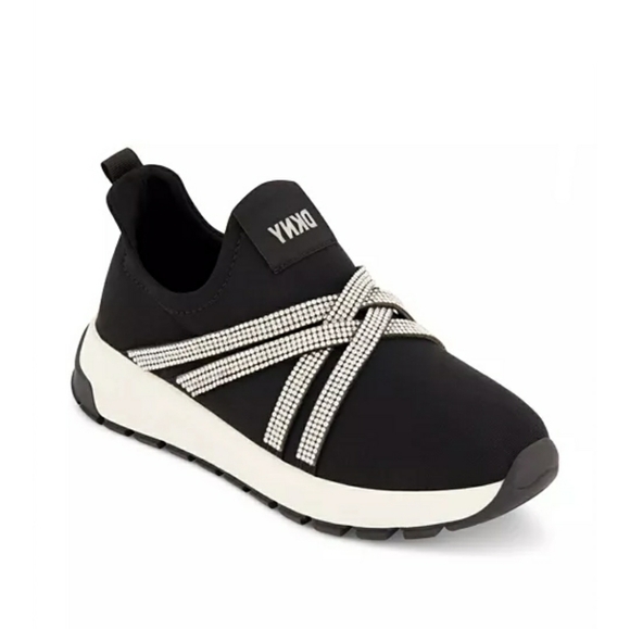 DKNY Slip On Sneakers Color Black, Size 5 Big Girl'sStyle DKN813-1 - Picture 1 of 8